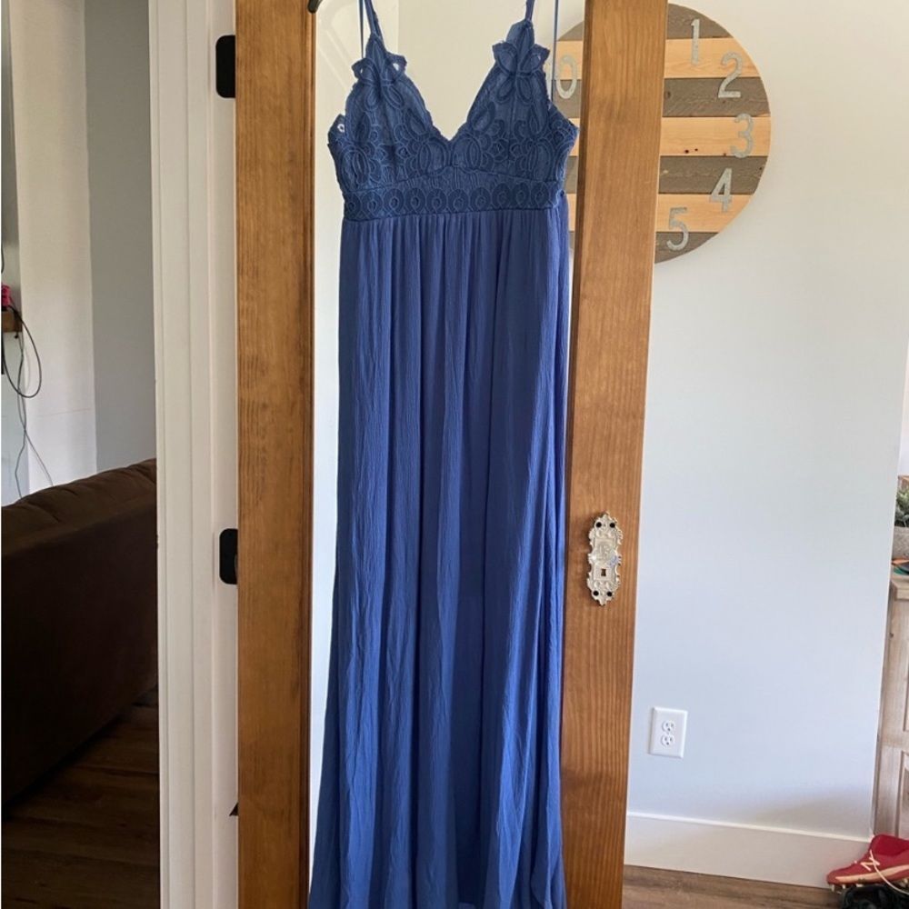 Perfectly Priscilla blue maxi dress NWOT 1X